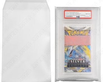 Pokemon Booster Pack Protective Cases - 10 Holders + 50 Sleeves With Film