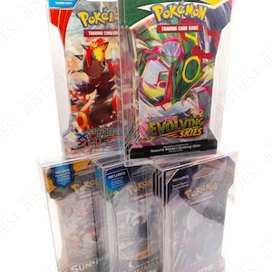 Protective Clear Cases for Sleeved Booster Packs (x10) with Removable Film