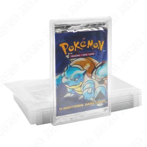 Protective Clear Cases for Single Booster Packs (x10 Cases + 10 Sleeves)
