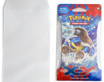 Sleeved Booster Pack Protective Sleeves - Self Sealing Clear View Sleeves