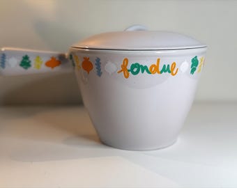 Casserole Le Creuset vintage française, caquelon à fondue
