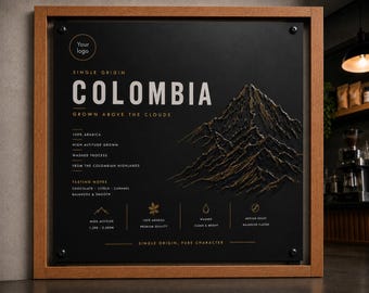 Letrero de pared personalizado de alta resistencia, roble macizo, impresión UV, barniz selectivo y relieve, 24×36", regalo para bar, cafetería o restaurante.
