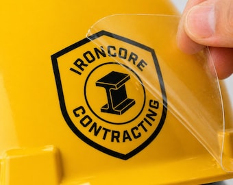 Custom 3D UV DTF Hard Hat Decals, Waterproof Embossed Logo Sticker (Canada)