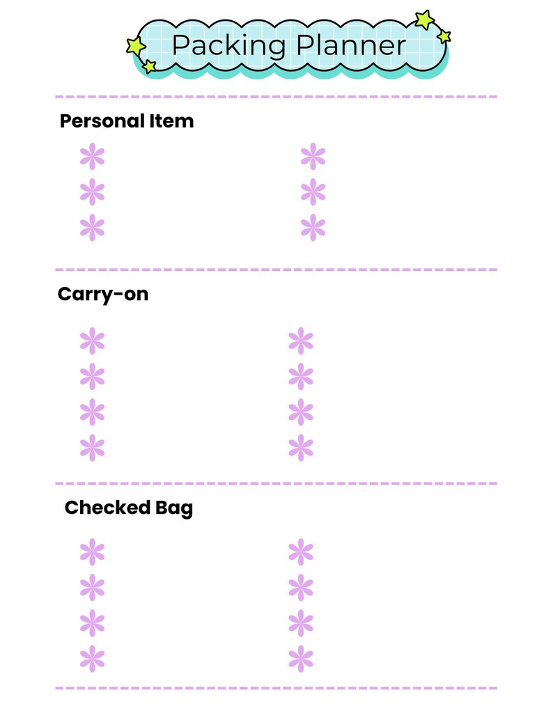 Packing List Guide - Etsy