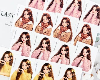 Sweet girl collection Character Sticker | Scrapbooking and Journaling