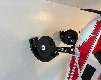 RC Airplane Wall Mount Brackets (Set of 2) – Wheel Hangers for E-flite Timber, Arrows Bigfoot & Bush Planes – RC Storage Display