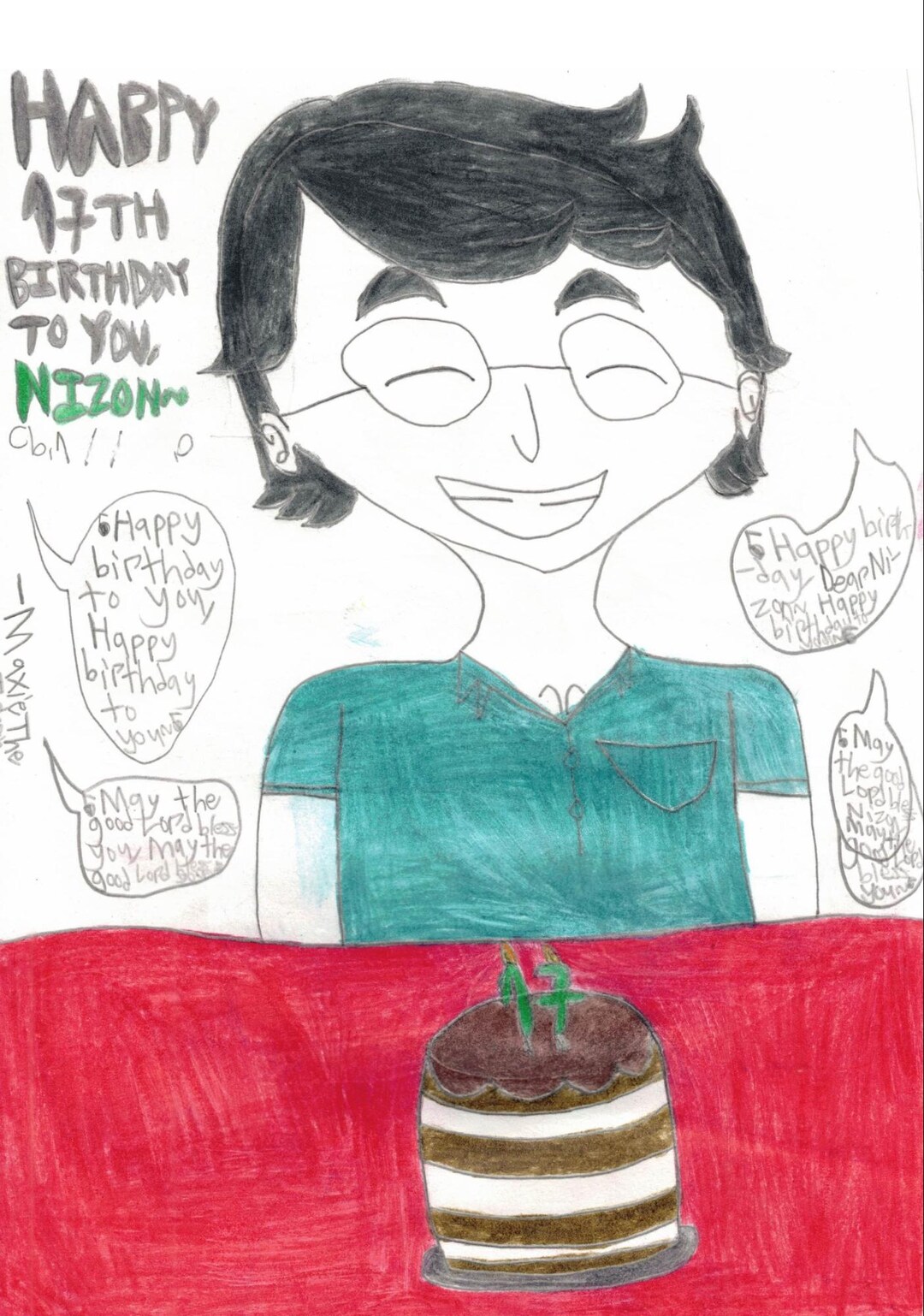 Custom Chibi Birthday Card | Hand-drawn Personalised Digital Greeting ...