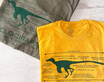 Velociraptor Dinosaur T-shirt (Adult)