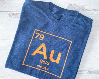 Gold Periodic Table T-shirt (Adult)