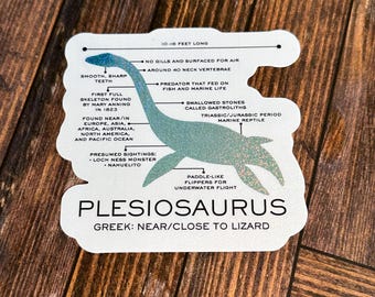 Plesiosaurus Dinosaur Sticker