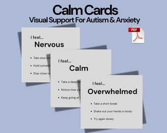 Cartões de Emoções para Adolescentes Autistas | Ferramenta Imprimível para Acalmar-se (PDF)