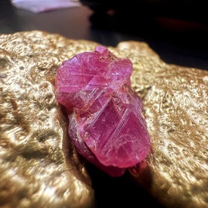 Rare 17.9 CT “Happy Merchant” Meme Ruby Natural Raw Uncut Large Meme Shaped Crystal Gem