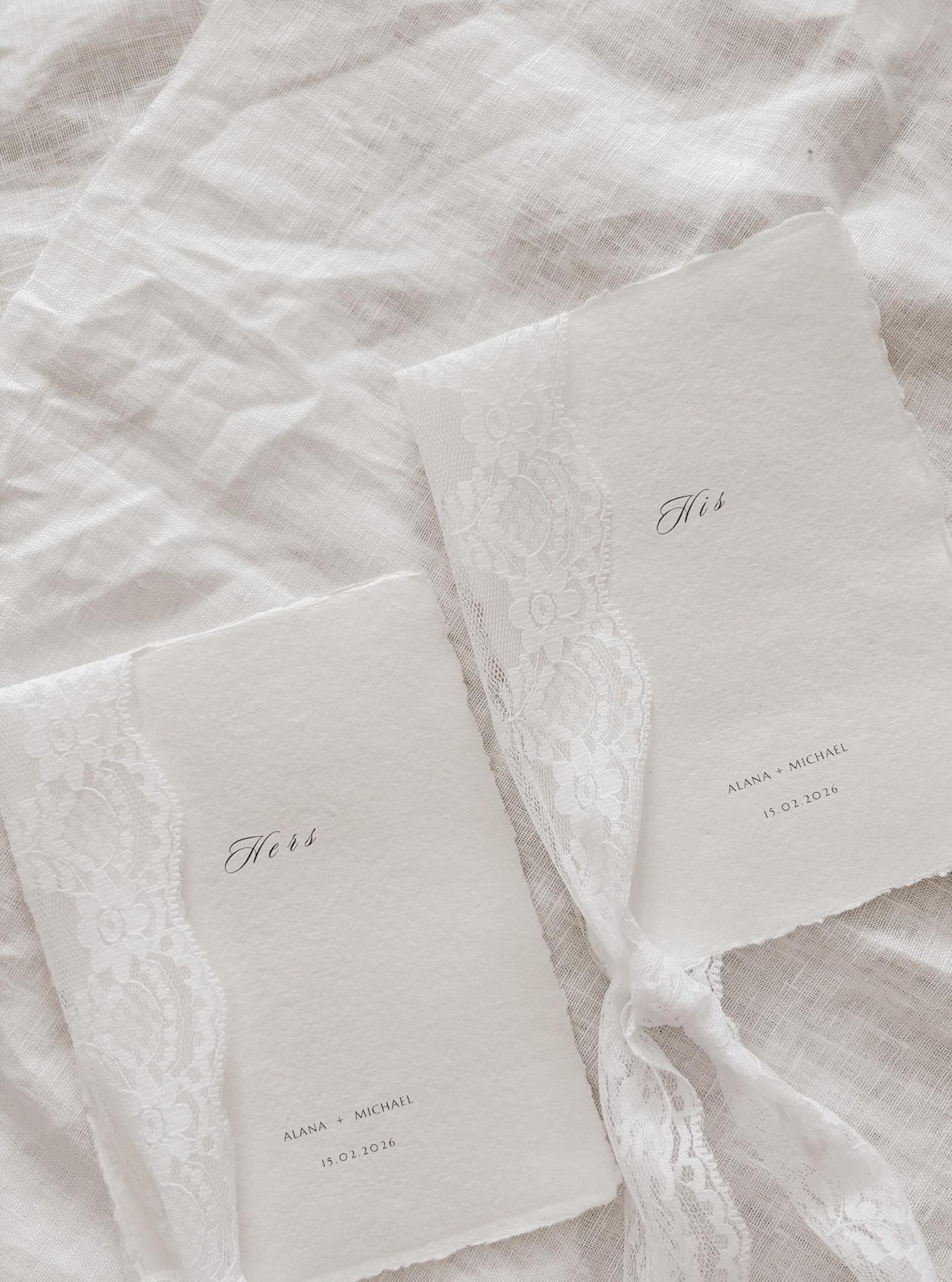 Lace Vow Booklets - Set of Two
