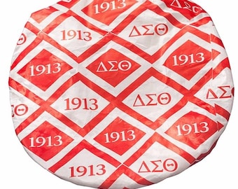1913 Sorority-Inspired Waterproof Shower Cap