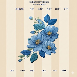 Vintage Flower Embroidery - Etsy