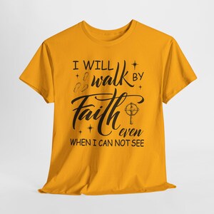 「信仰によって歩む」Tシャツ｜キリスト教聖句Tシャツ
