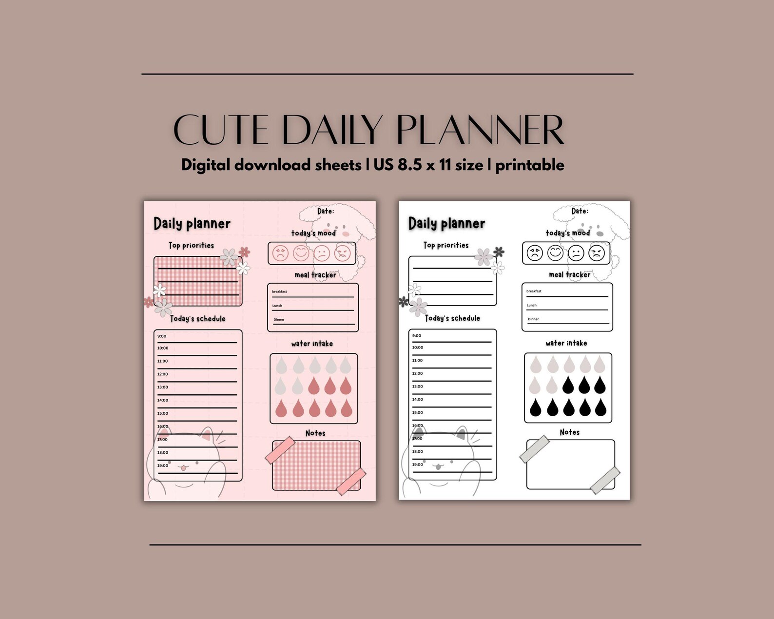 Printable Digital Planner Template - Etsy