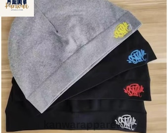 Gorro tipo beanie Syna Inspired Skull Cap Beanie – Varios colores, estilo streetwear vintage bordado, unisex, ligero, deportivo