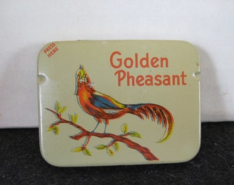 Vintage Gold Pheasant Condom Tin-Pheasant Graphics