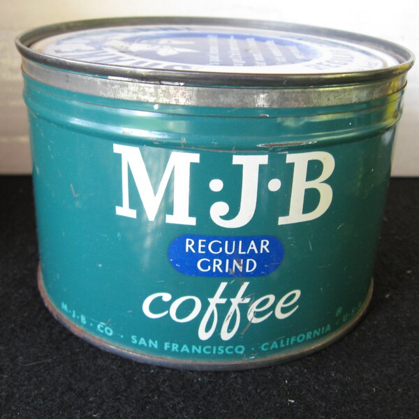 Vintage MJB Coffee Tin..Key Wind