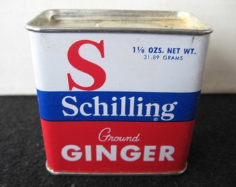 Vintage used Schilling spice tins