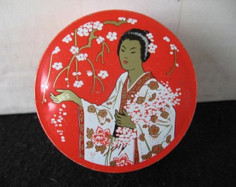 Vintage Madame Butterfly Typewriter Ribbon Tin