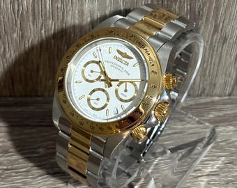 Two-Tone Invicta Speedway Chronograph Men’s Watch With New Battery