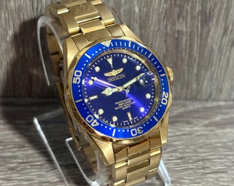 Blue Invicta Pro Diver Men’s Watch With New Battery