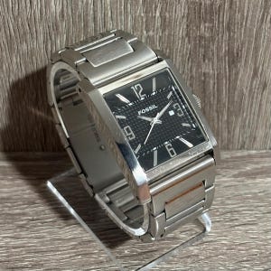 Vintage Fossil Stainless Steel Watch - Etsy display picture 1