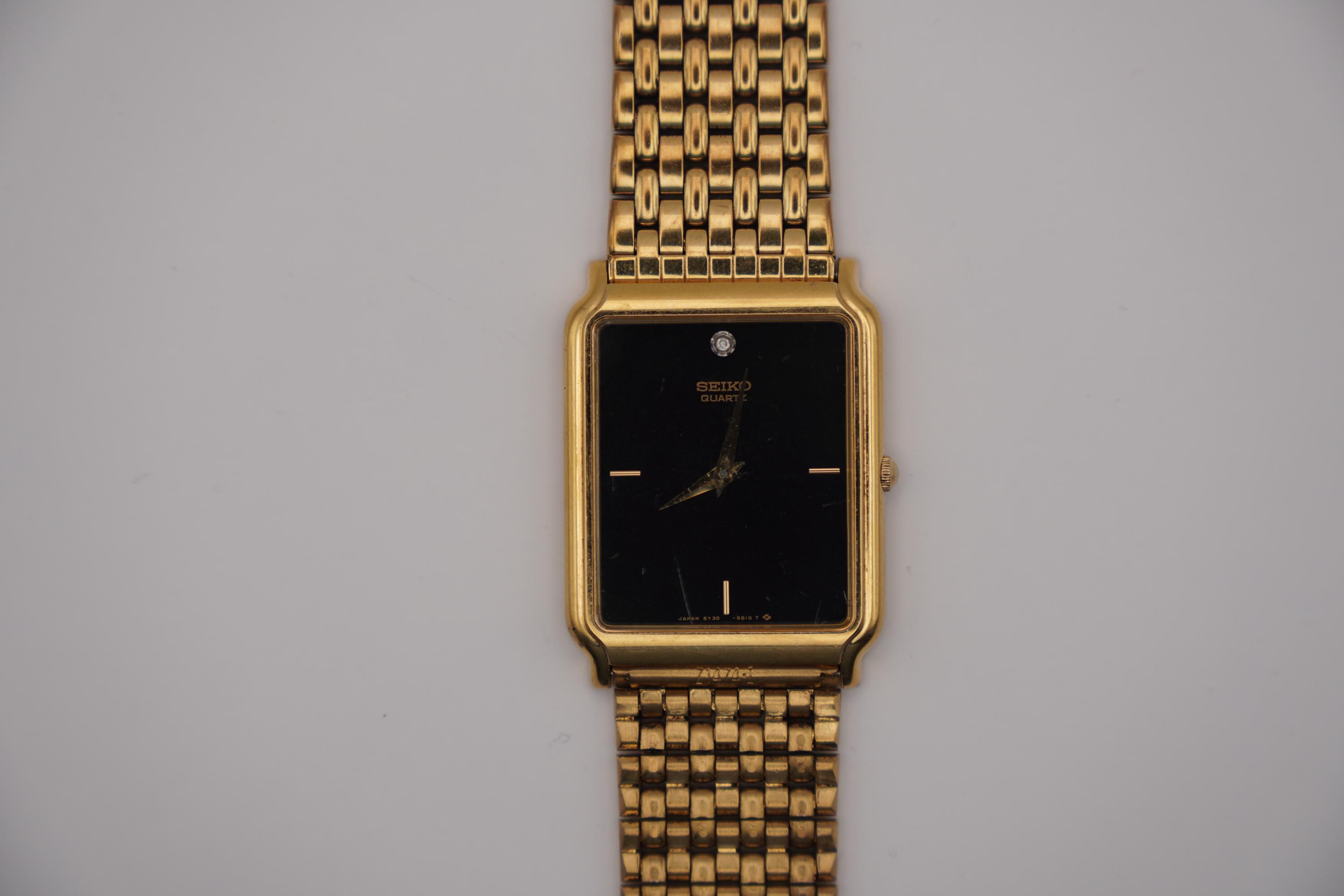 Black Dial Gold Tank Watch - Etsy display picture 3