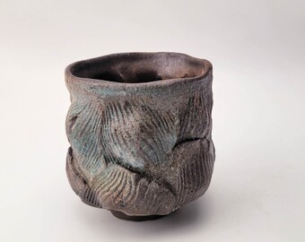 earthy pottery cup, rustic yunomi, wabi sabi japanese tea bowl, ceramic cup, ceramic coffee cup, pottery tea cup, stoneware cup, Shikha