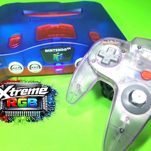 N64 PAL Konsole, Custom Modded mit RGB SCART, Component, Re-Capped, Deblur, In Game Zurücksetzen, Spiderman Shell.