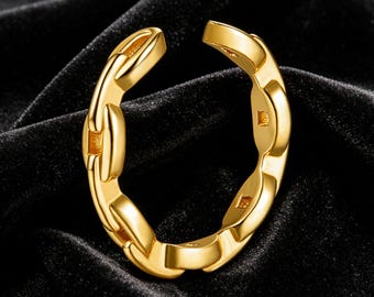 925 Silver Ear Cuff, Ear Wrap & Ear Hug, 18K Gold / White Gold Plated Earring, Cartilage Clip, Daith Conch Lobe Non-Pierced Ear Accent