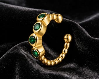 Pendientes minimalistas de plata 925, tipo ear cuff, ear wrap y ear abrag, chapados en oro de 18 quilates, con clip para cartílago, daith, conch y lóbulo (sin perforación).