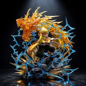 Zenitsu Demon Slayer 3D STL File, Figurine for 3D Printing