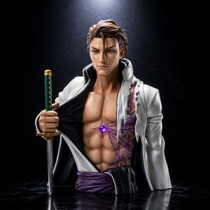 Aizen Bleach Bust STL File, 3D Print Model