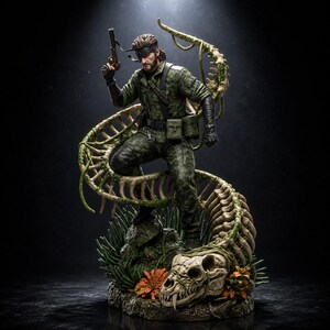 Naked Snake Metal Gear Solid 3D STL File, Figurine for 3D Printing