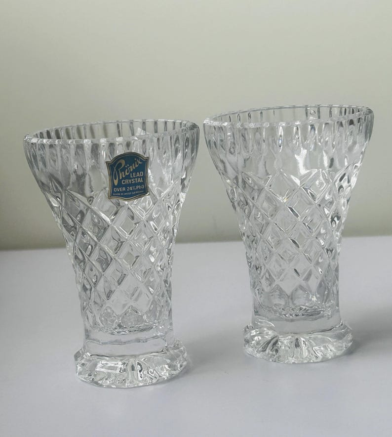 Vintage Phönix 24% Lead Crystal Vanity Set – "Duchess" 5-Piece Dressing Table Set image 8
