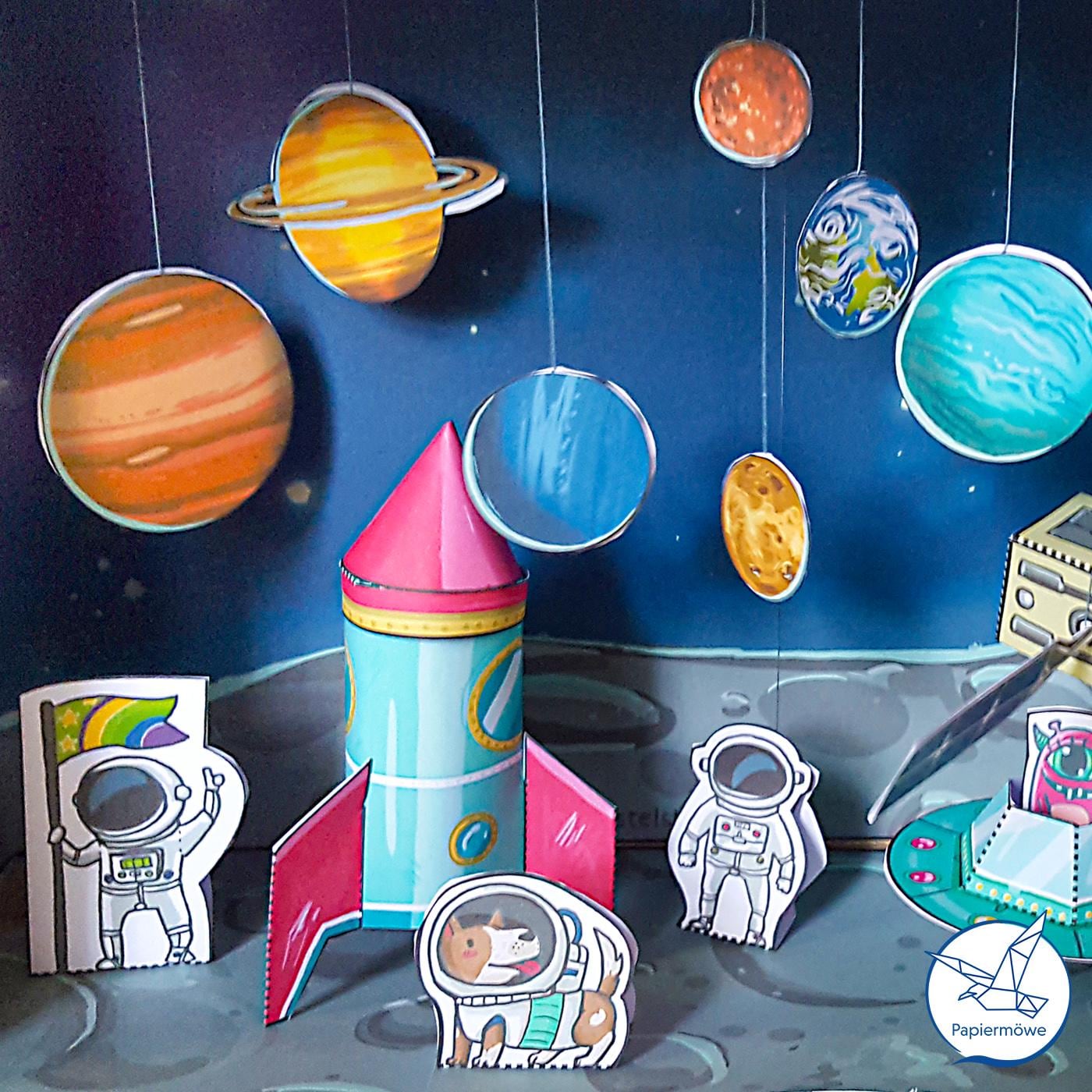 32 Blast Off Into Creativity: Fun Space Crafts for Kids 3 Space diorama in a shoebox - printable PDF Crafting a solar system…