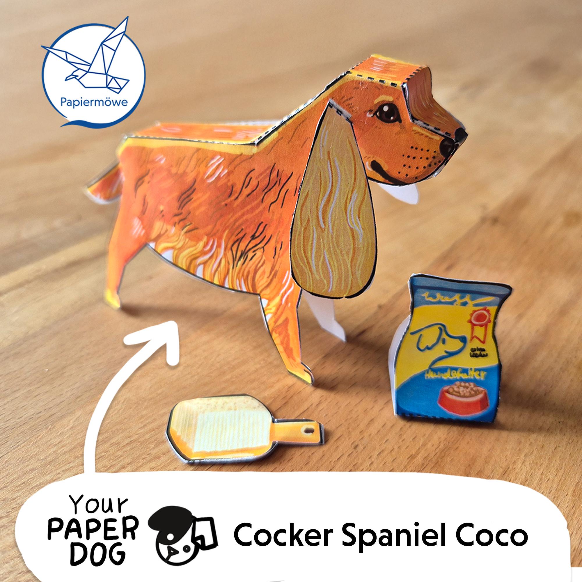 Printable Cocker Spaniel Papercraft – DIY Paper Dog “coco” | 3D Dog ...