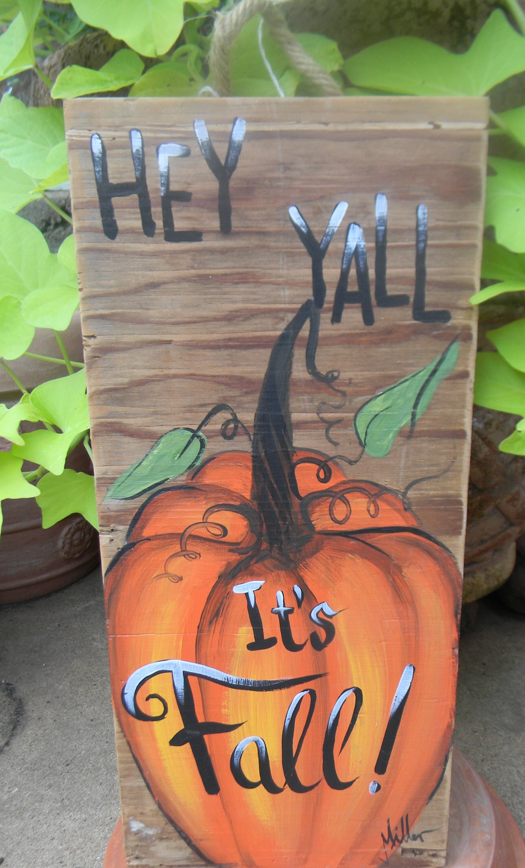Hey yall its fall pumpkin painting on reclaimed wood farmhouse Etsy