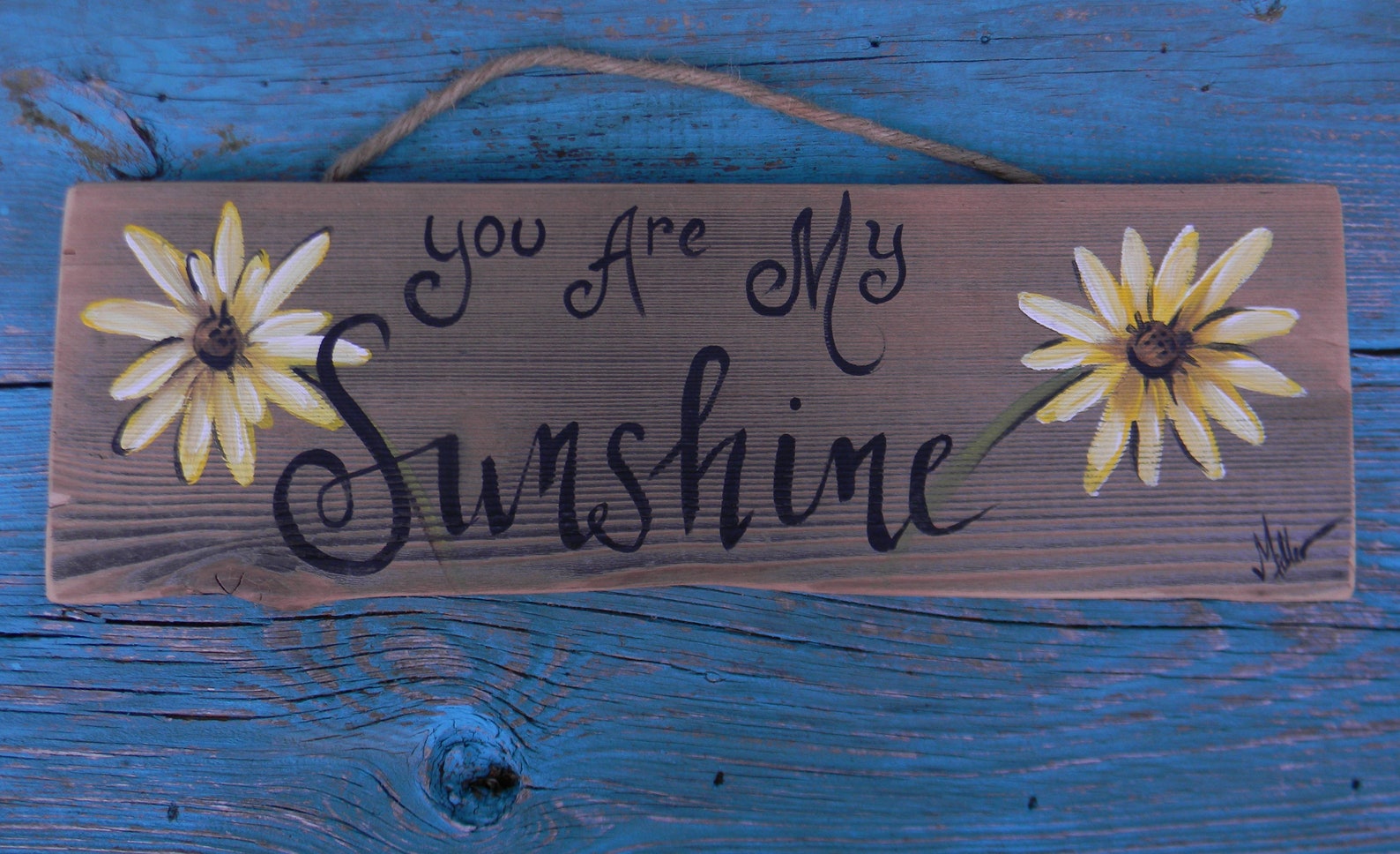 Wood Sign You Are My Sunshine Wood Sign Handpainted Reclaimed Etsy