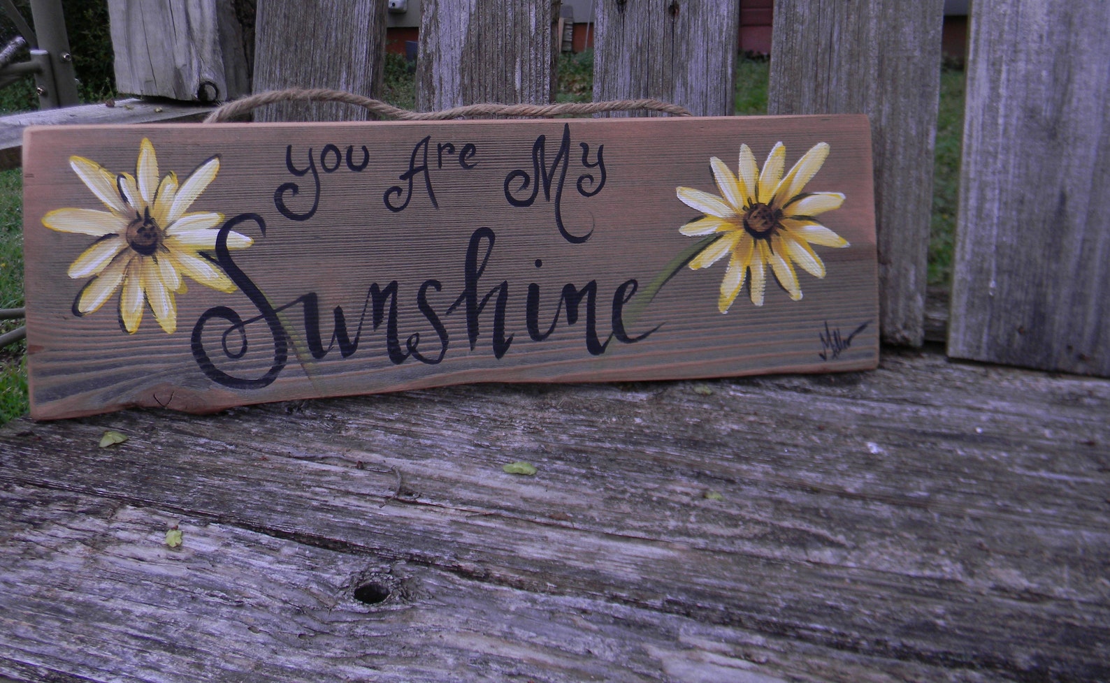 Wood Sign You Are My Sunshine Wood Sign Handpainted Reclaimed Etsy