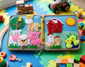 Montessori Quiet Book for Toddlers – Felt Sensory Activity Toy - Leo Design