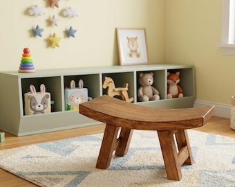Wooden Baby Sitter Stool – Newborn Photo Prop Chair, Handmade Photography Prop