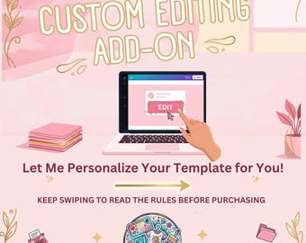 Servicio de edición personalizada: Permítame editar su plantilla.