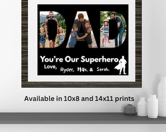 Dad Superhero Print| 10x8| 14x11| Custom| Father’s Day Gift|