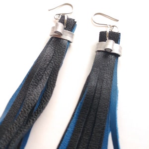 Handmade Leather Fringe Earrings: Boho Statement Jewelry