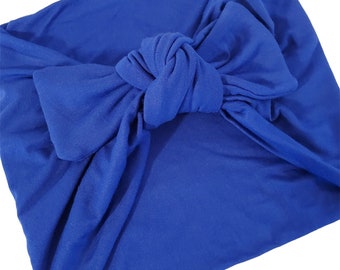 Royal Blue Wide Headband: Women's Fashion Head Scarf