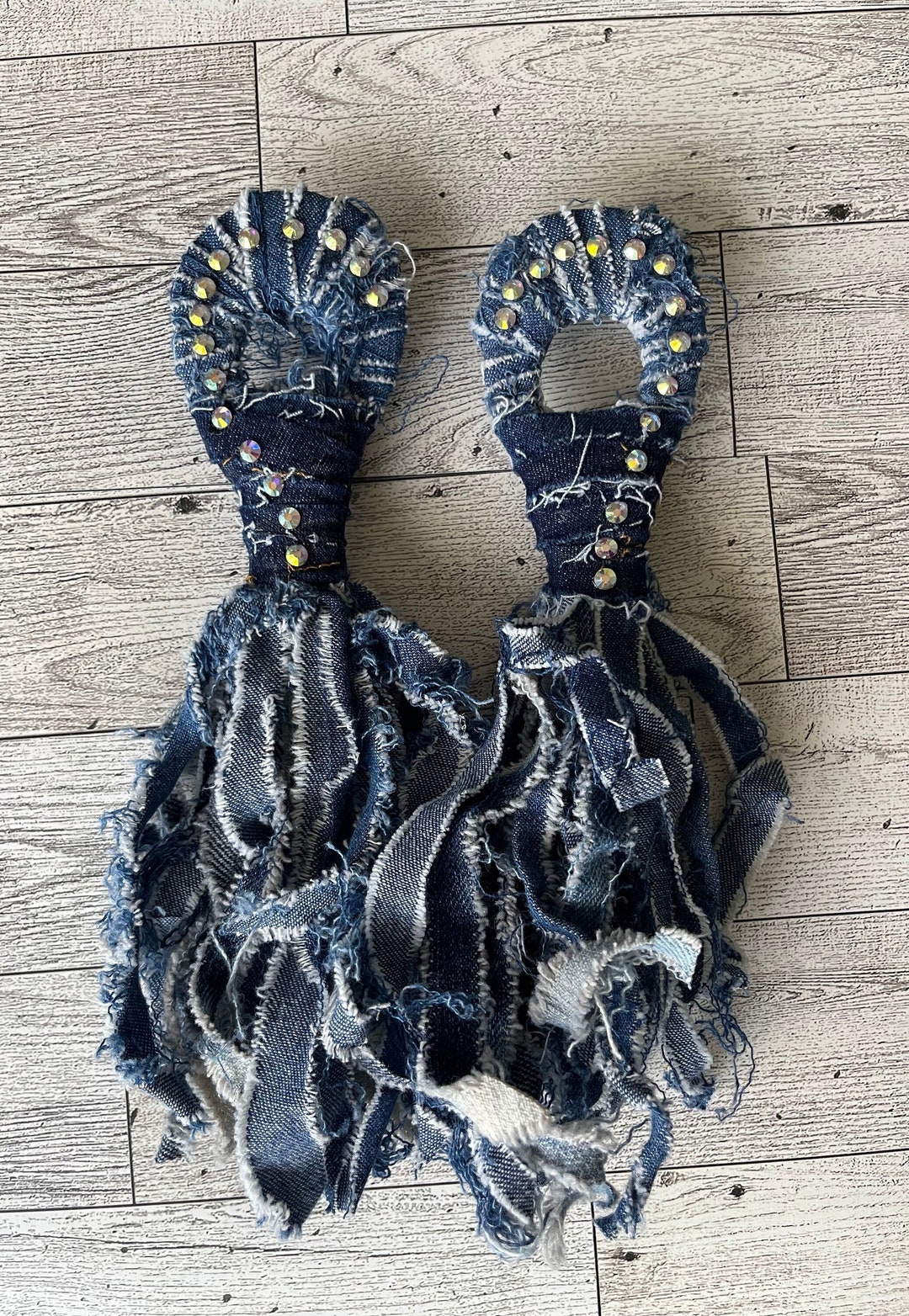 Denim Earrings, Denim Earrings for Women, Jean Earrings, Jean Denim Earrings, Fringe Earrings - Etsy